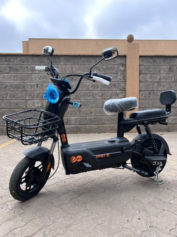 Epiki Mini Electric Bike – 350W Motor, 50km Range & Front Shopping Basket